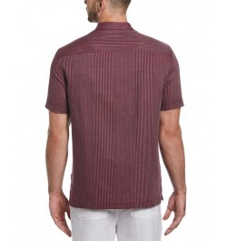 Men's Engineered Yarn-Dyed Short-Sleeve Shirt Purple $24.50 Shirts