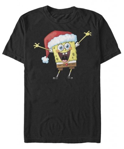 Men's SpongeBob SquarePants Happy Songe Short Sleeve T-shirt Black $18.19 T-Shirts