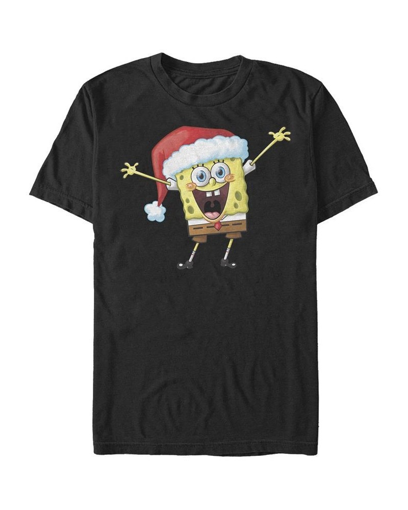 Men's SpongeBob SquarePants Happy Songe Short Sleeve T-shirt Black $18.19 T-Shirts