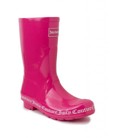 Women's Totally Logo Rainboots Pink $37.40 Shoes