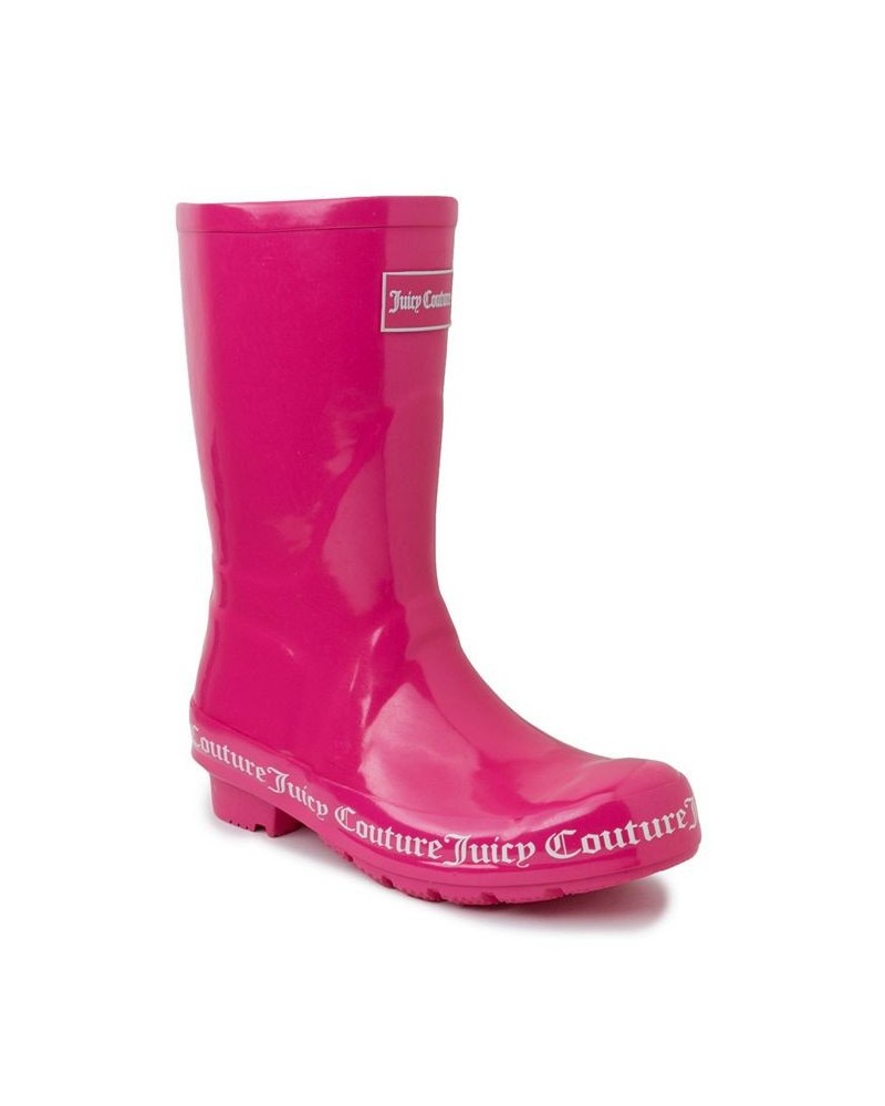 Women's Totally Logo Rainboots Pink $37.40 Shoes