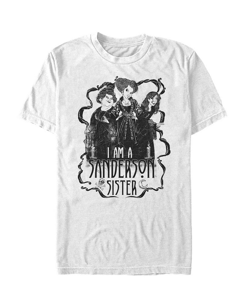 Men's Hocus Pocus Sanderson Sister Short Sleeve T-shirt White $16.45 T-Shirts