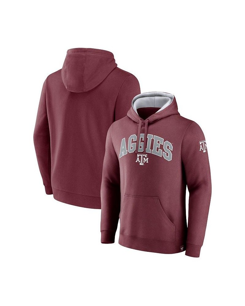 Men's Branded Maroon Texas A&M Aggies Arch and Logo Tackle Twill Pullover Hoodie $32.39 Sweatshirt