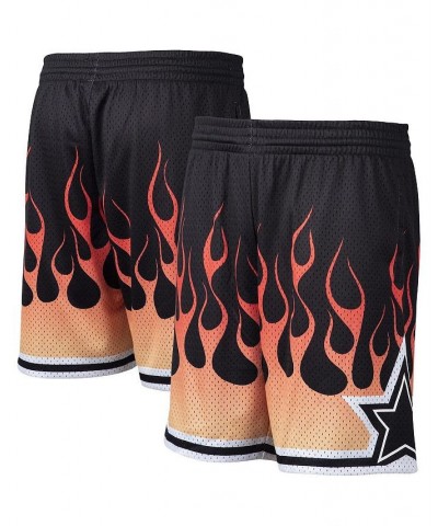 Men's Black Orlando Magic Hardwood Classics 1994/95 Flames Swingman Shorts $44.19 Shorts