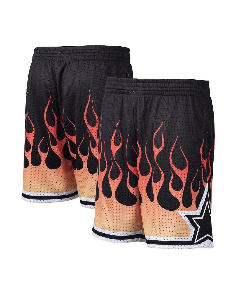 Men's Black Orlando Magic Hardwood Classics 1994/95 Flames Swingman Shorts $44.19 Shorts