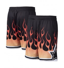 Men's Black Orlando Magic Hardwood Classics 1994/95 Flames Swingman Shorts $44.19 Shorts