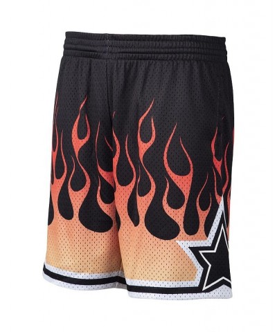 Men's Black Orlando Magic Hardwood Classics 1994/95 Flames Swingman Shorts $44.19 Shorts