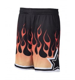 Men's Black Orlando Magic Hardwood Classics 1994/95 Flames Swingman Shorts $44.19 Shorts