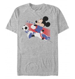 Men's USA Kick Short Sleeve T-Shirt Gray $18.89 T-Shirts