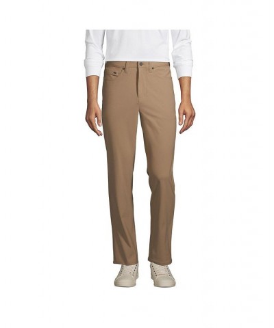 Men's Straight Fit Flex Performance 5 Pocket Pants Tan/Beige $38.23 Pants