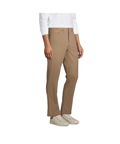 Men's Straight Fit Flex Performance 5 Pocket Pants Tan/Beige $38.23 Pants