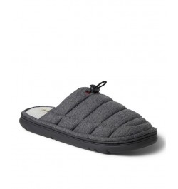 Men's Austin Quilted Sweatshirt Scuff Slippers Black $25.38 Shoes