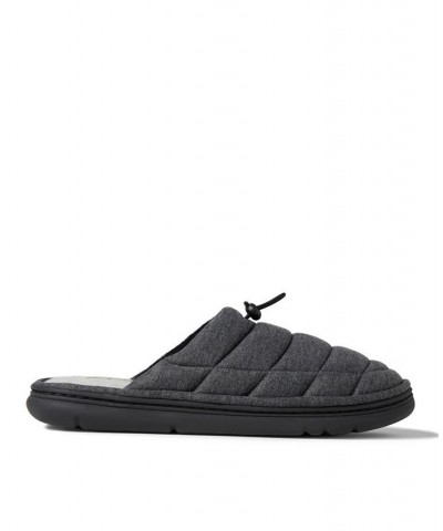 Men's Austin Quilted Sweatshirt Scuff Slippers Black $25.38 Shoes