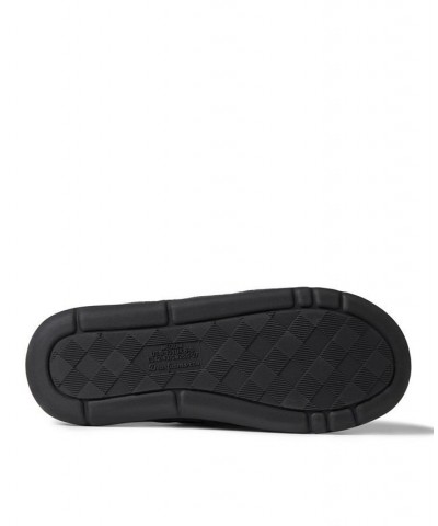 Men's Austin Quilted Sweatshirt Scuff Slippers Black $25.38 Shoes