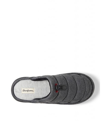 Men's Austin Quilted Sweatshirt Scuff Slippers Black $25.38 Shoes