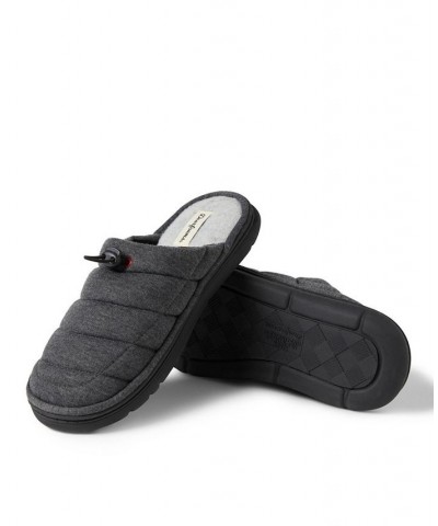 Men's Austin Quilted Sweatshirt Scuff Slippers Black $25.38 Shoes