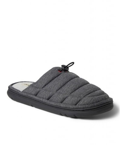 Men's Austin Quilted Sweatshirt Scuff Slippers Black $25.38 Shoes