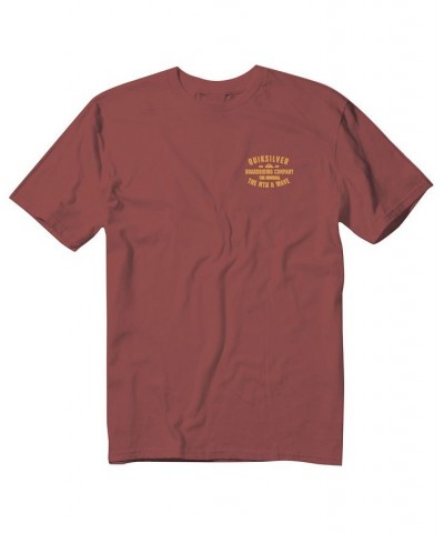 Quicksilver Men's Surf Lock-Up Short Sleeves T-shirt Brown $13.05 T-Shirts