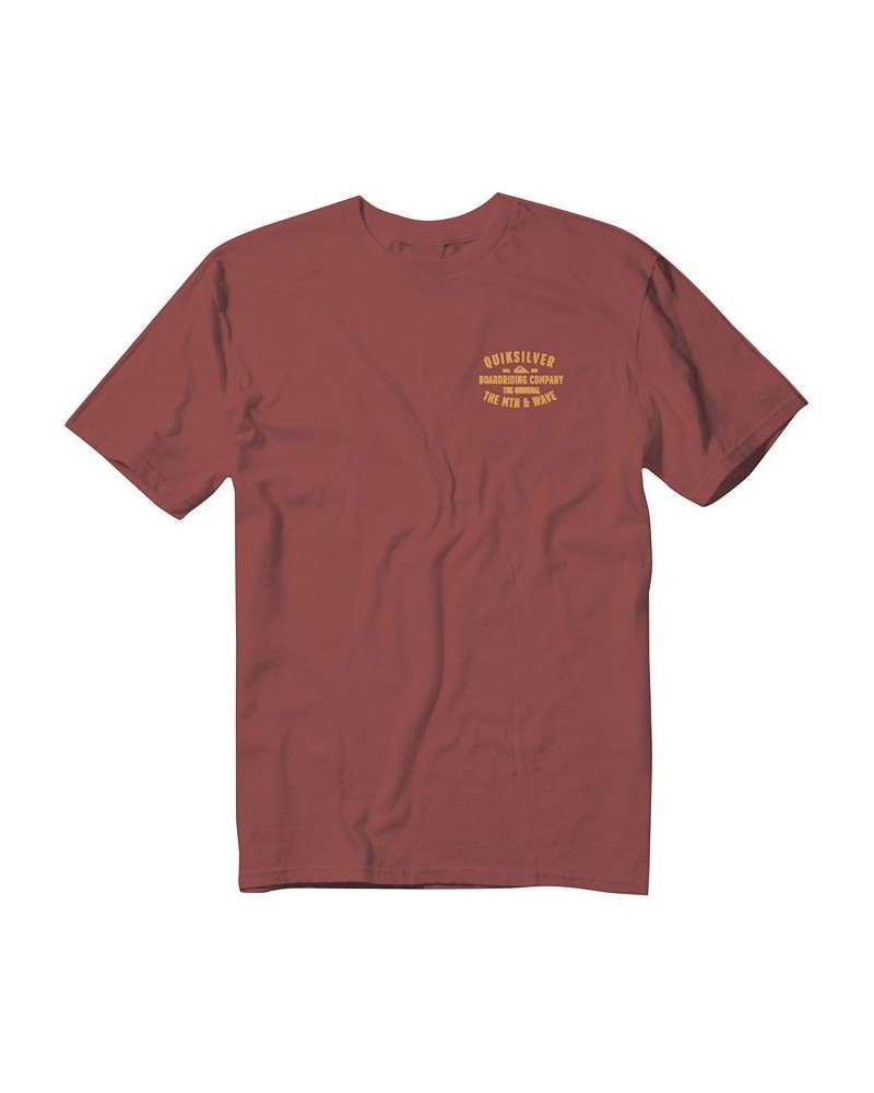 Quicksilver Men's Surf Lock-Up Short Sleeves T-shirt Brown $13.05 T-Shirts