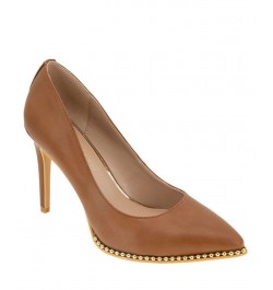 Women's Hawti Pointed Toe Pump Brown $47.96 Shoes