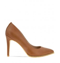 Women's Hawti Pointed Toe Pump Brown $47.96 Shoes