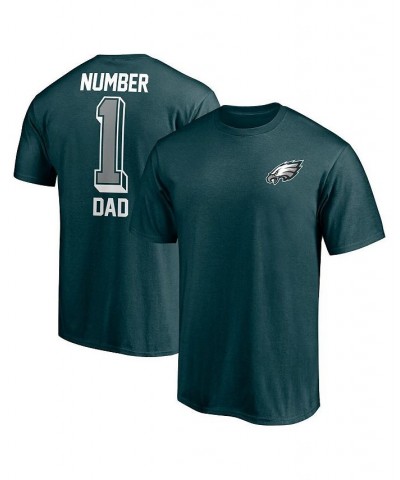 Men's Branded Midnight Green Philadelphia Eagles 1 Dad T-shirt $17.22 T-Shirts