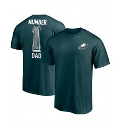 Men's Branded Midnight Green Philadelphia Eagles 1 Dad T-shirt $17.22 T-Shirts