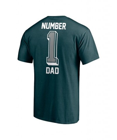 Men's Branded Midnight Green Philadelphia Eagles 1 Dad T-shirt $17.22 T-Shirts