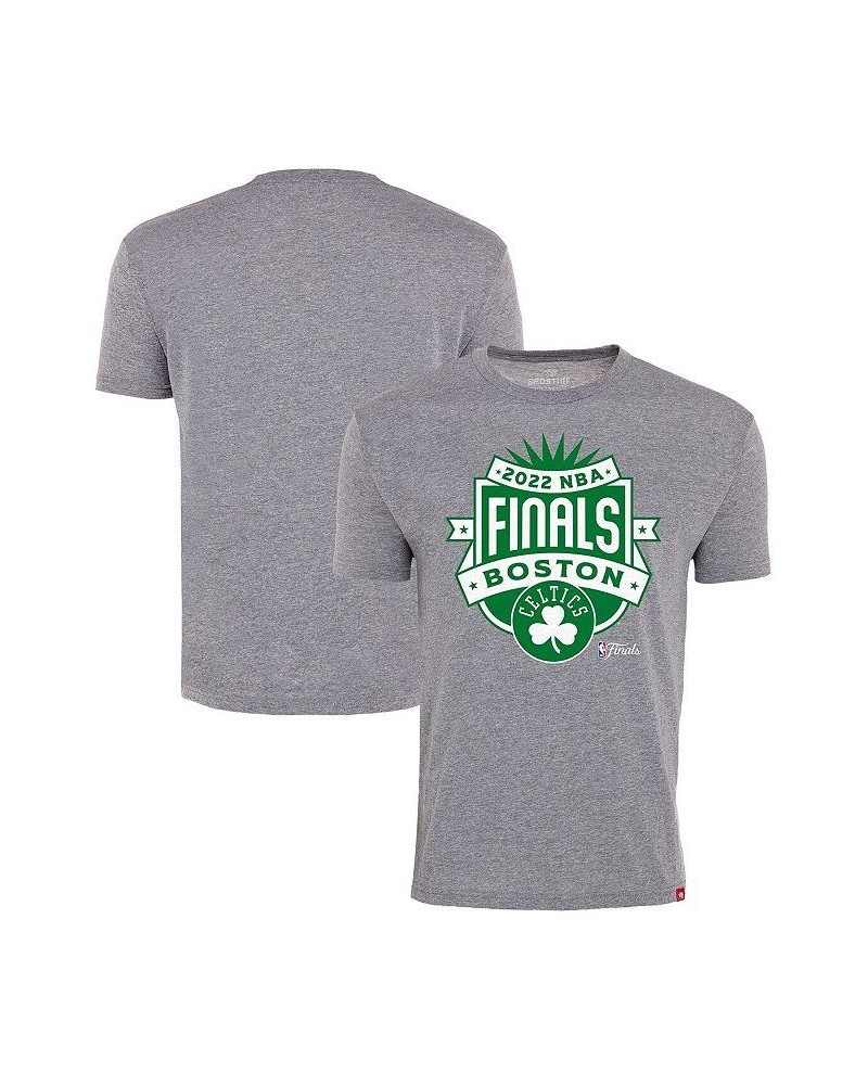 Men's Gray Boston Celtics 2022 NBA Finals Crest Comfy T-shirt $20.70 T-Shirts