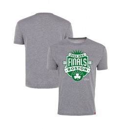 Men's Gray Boston Celtics 2022 NBA Finals Crest Comfy T-shirt $20.70 T-Shirts