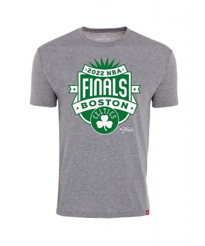 Men's Gray Boston Celtics 2022 NBA Finals Crest Comfy T-shirt $20.70 T-Shirts