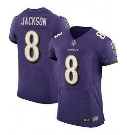 Men's Lamar Jackson Purple Baltimore Ravens Vapor Elite Player Jersey $131.10 Jersey