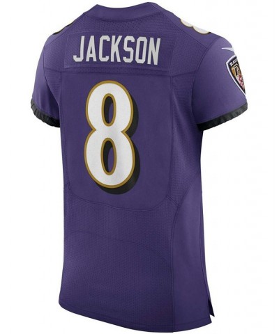 Men's Lamar Jackson Purple Baltimore Ravens Vapor Elite Player Jersey $131.10 Jersey