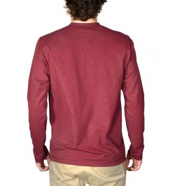 Men's Stretch Jersey 3-button Henley Red $28.50 Shirts