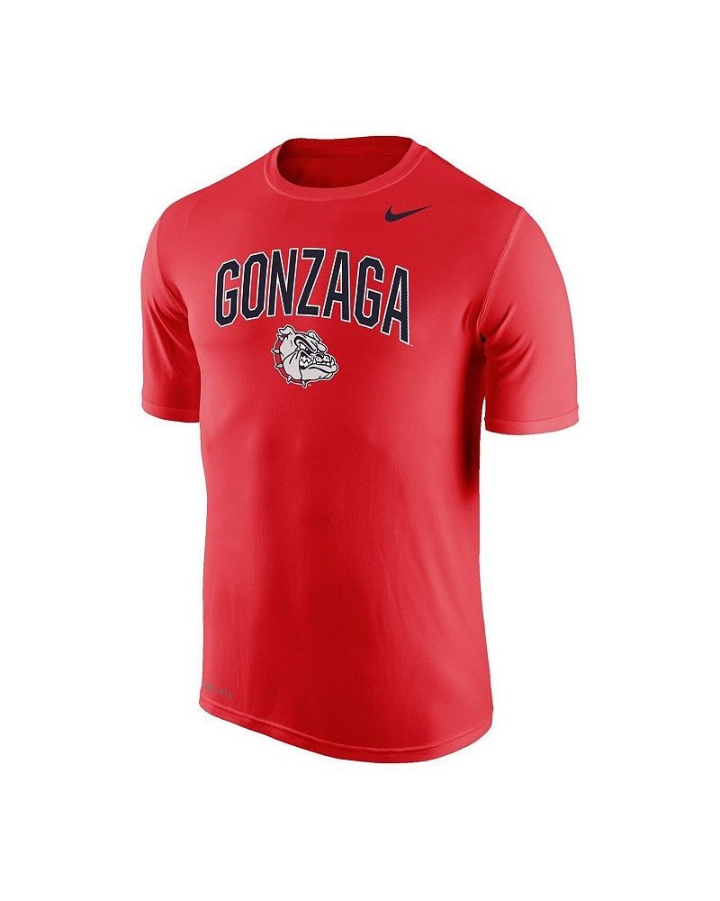 Men's Red Gonzaga Bulldogs Arch Over Logo Performance T-shirt $24.29 T-Shirts