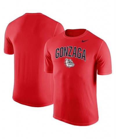 Men's Red Gonzaga Bulldogs Arch Over Logo Performance T-shirt $24.29 T-Shirts