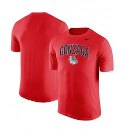 Men's Red Gonzaga Bulldogs Arch Over Logo Performance T-shirt $24.29 T-Shirts