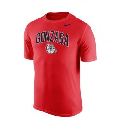 Men's Red Gonzaga Bulldogs Arch Over Logo Performance T-shirt $24.29 T-Shirts