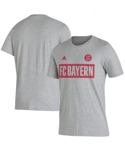 Men's Heathered Gray Bayern Munich Box T-shirt $14.88 T-Shirts