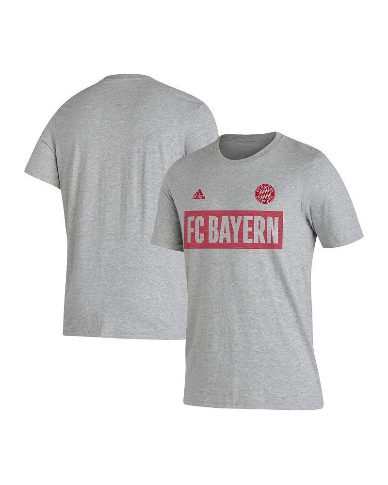 Men's Heathered Gray Bayern Munich Box T-shirt $14.88 T-Shirts