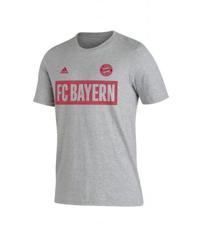 Men's Heathered Gray Bayern Munich Box T-shirt $14.88 T-Shirts