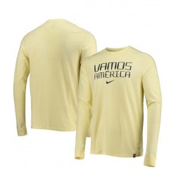 Men's Yellow Club America Voice Long Sleeve T-shirt $22.39 T-Shirts