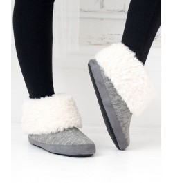 Women's Marisol Boot Slippers Gray $17.04 Shoes